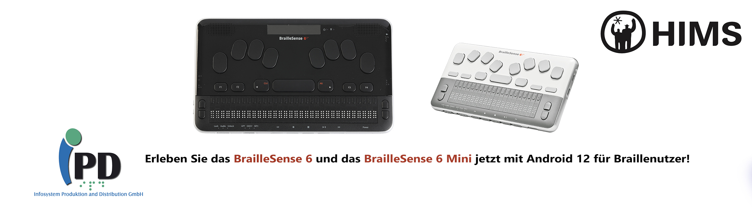 Erleben Sie das BrailleSense 6 und das BrailleSense 6 Mini jetzt mit Android 12 für Braillenutzer!